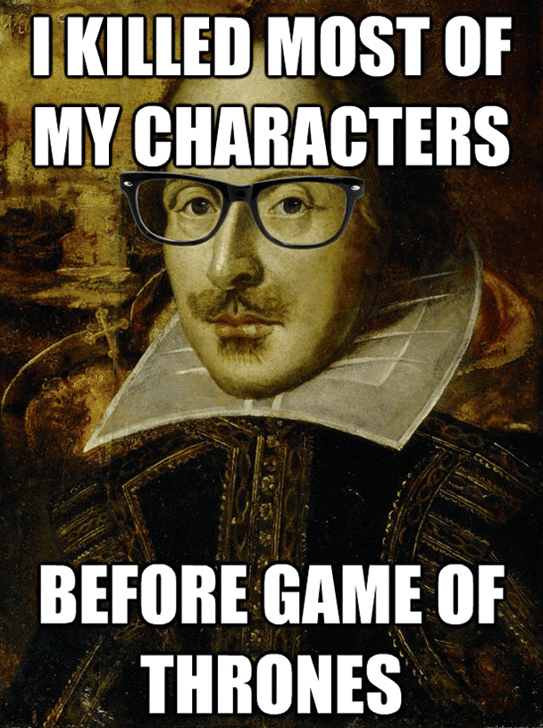 Meme of William Shakespeare.