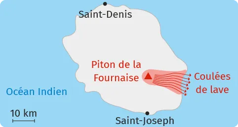 Carte de l'île de la réunion