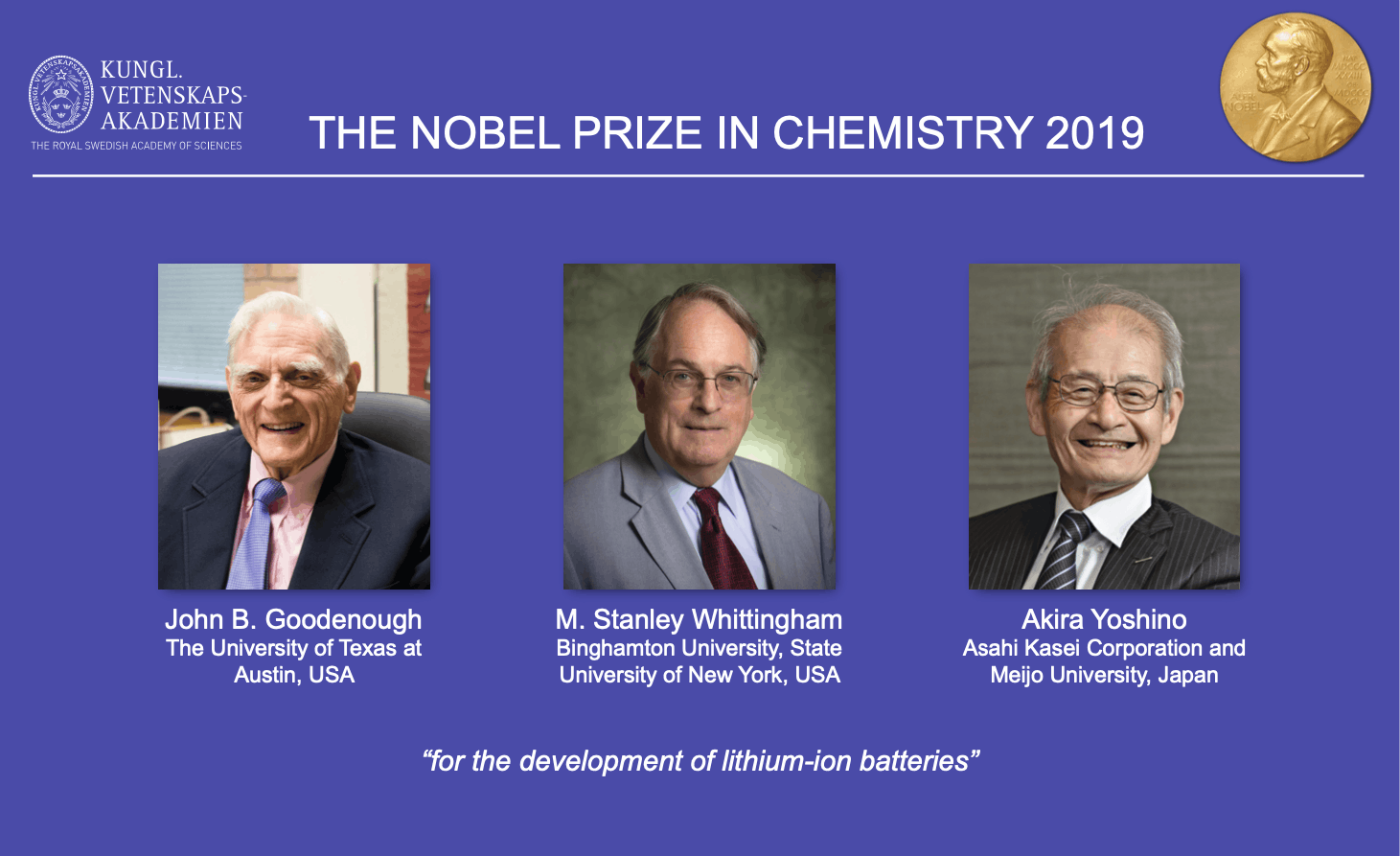 Prix Nobel de chimie 2019