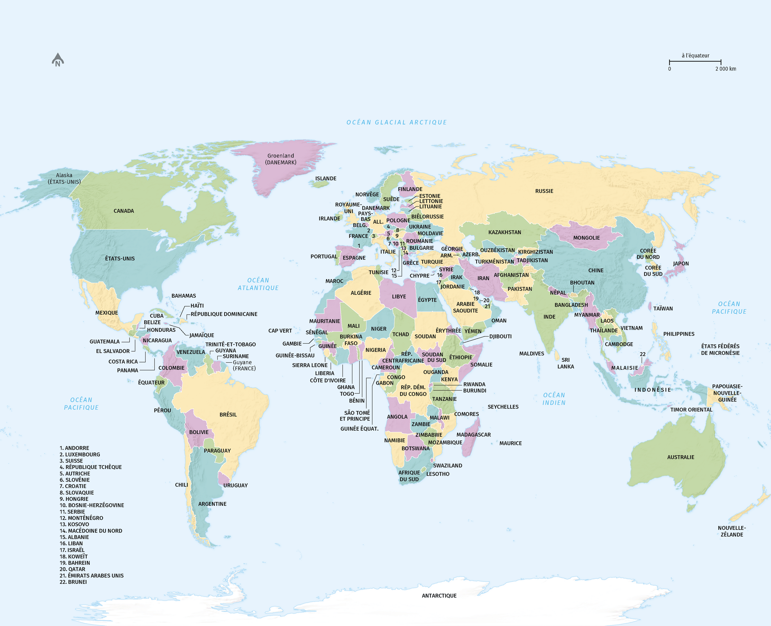 Carte rabat monde