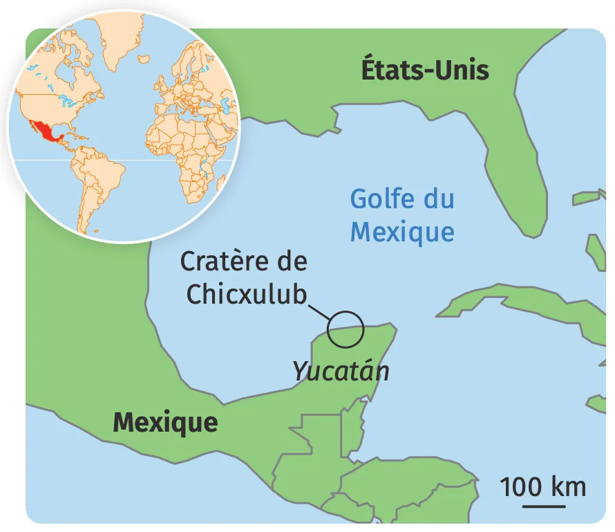 Le cratère de Chicxulub, au Mexique