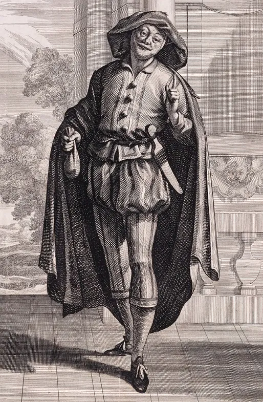 Abraham Bosse, Jodelet,
vers 1645, eau-forte, BnF, Paris.