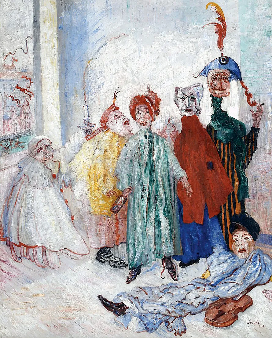 James Ensor, Les Masques singuliers, 1892,
musées royaux des Beaux-Arts de Belgique.