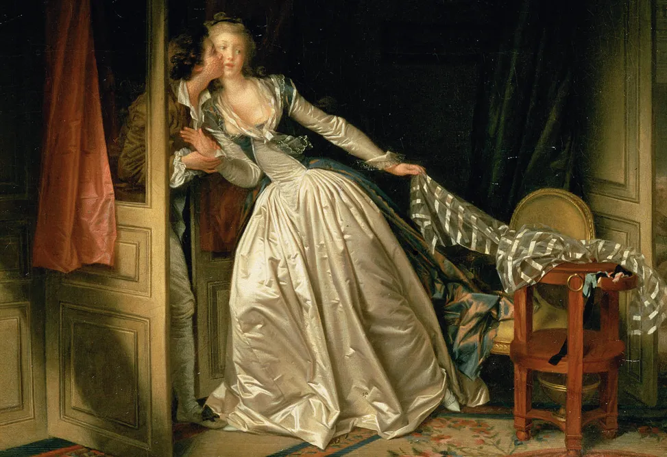 Jean-Honoré Fragonard,
Le Baiser volé, vers 1788,
huile sur toile, musée
de l'Ermitage, Saint-
Petersbourg, Russie.