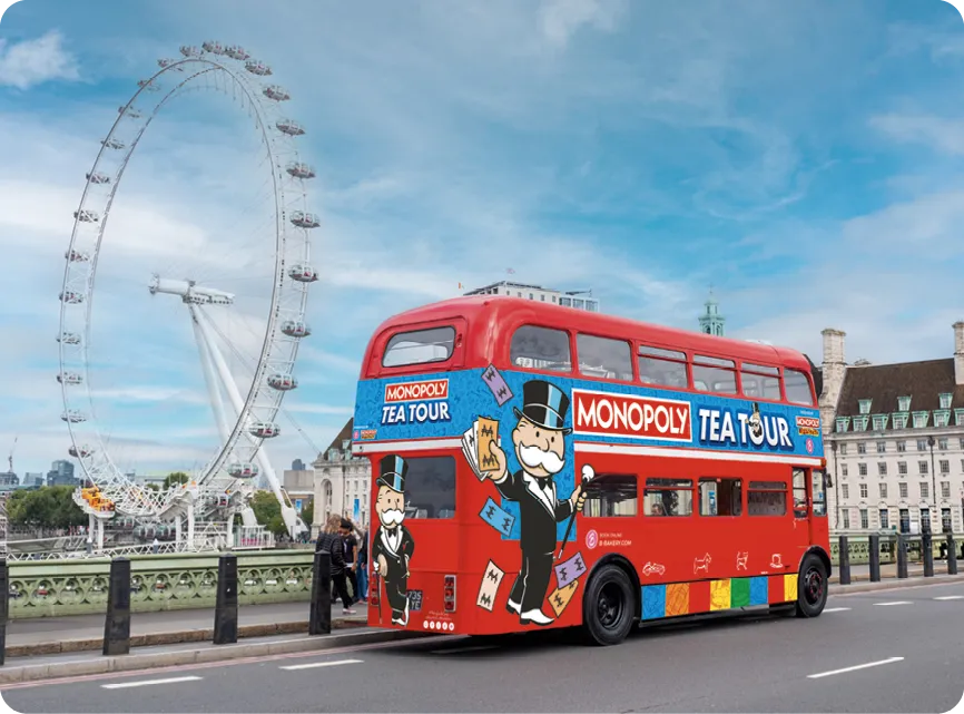 Tourist bus in London, Monopoly Tour