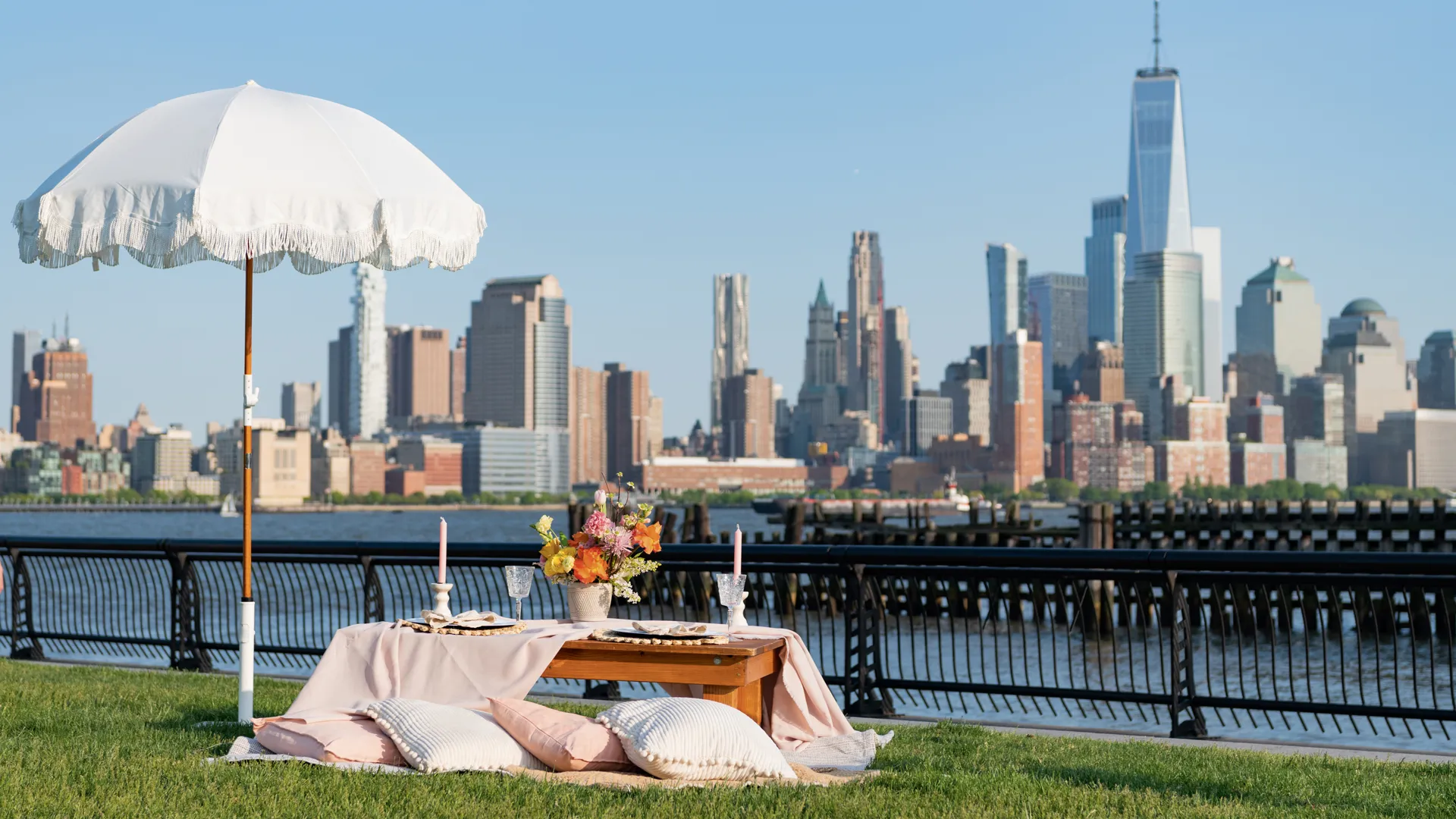 Pique-nique avec vue sur Manhattan, NYC