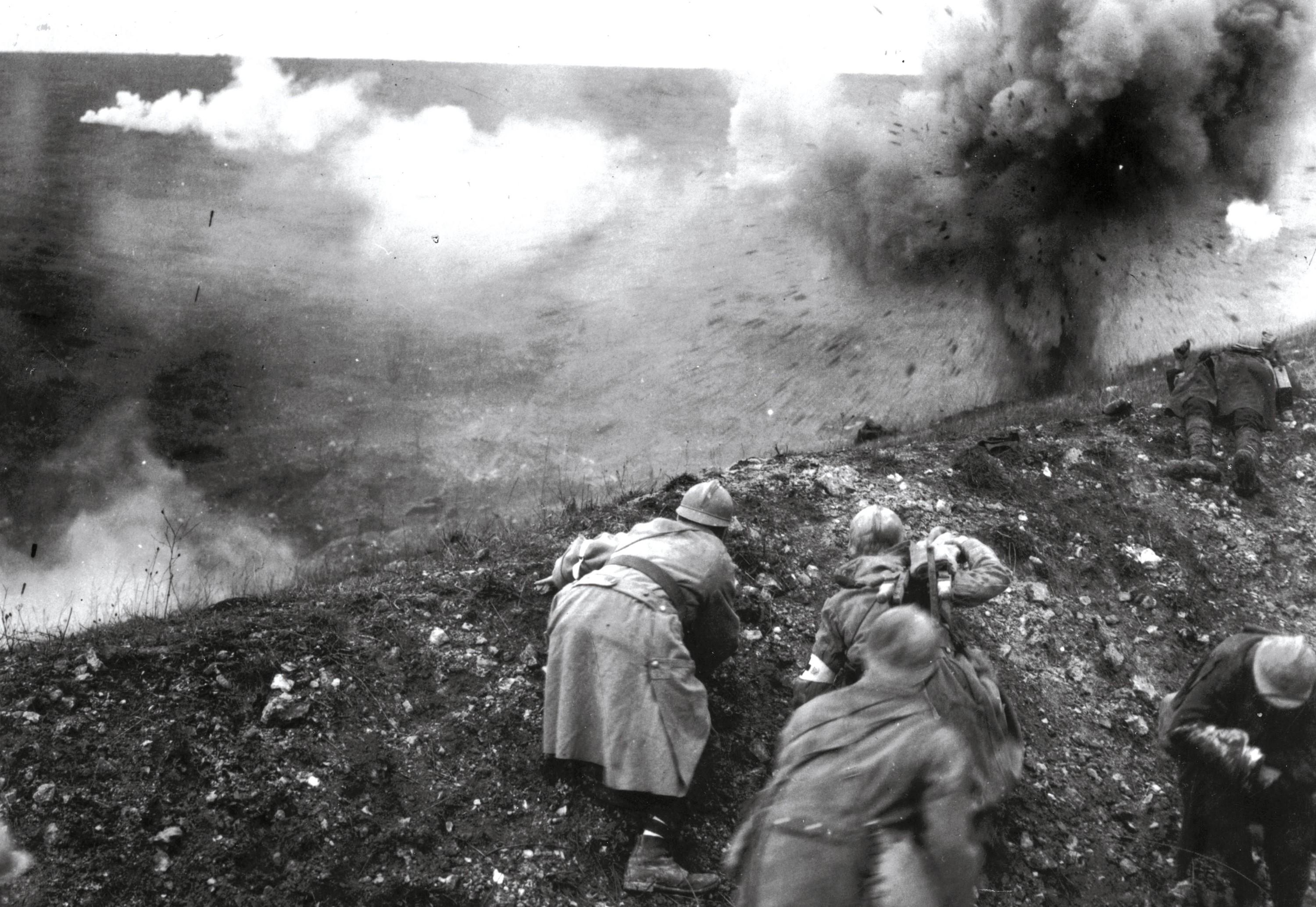 Soldats français durant la bataille de Verdun