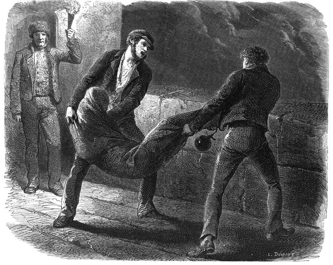 Ange-Louis Janet, gravure pour Le Comte de Monte-Cristo dans Le Journal des débats, 1844.
