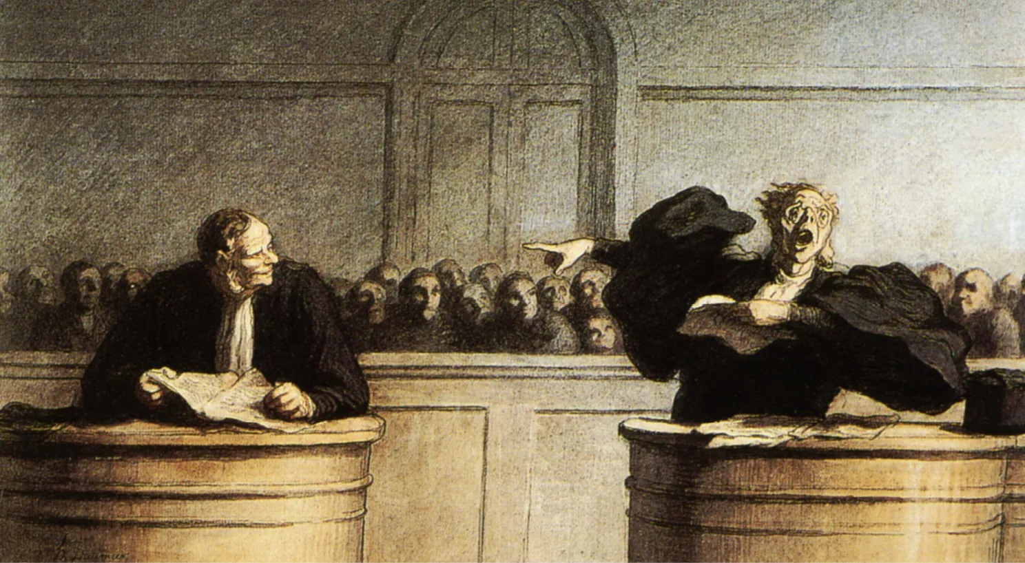 Honoré Daumier, Une cause célèbre, 1865