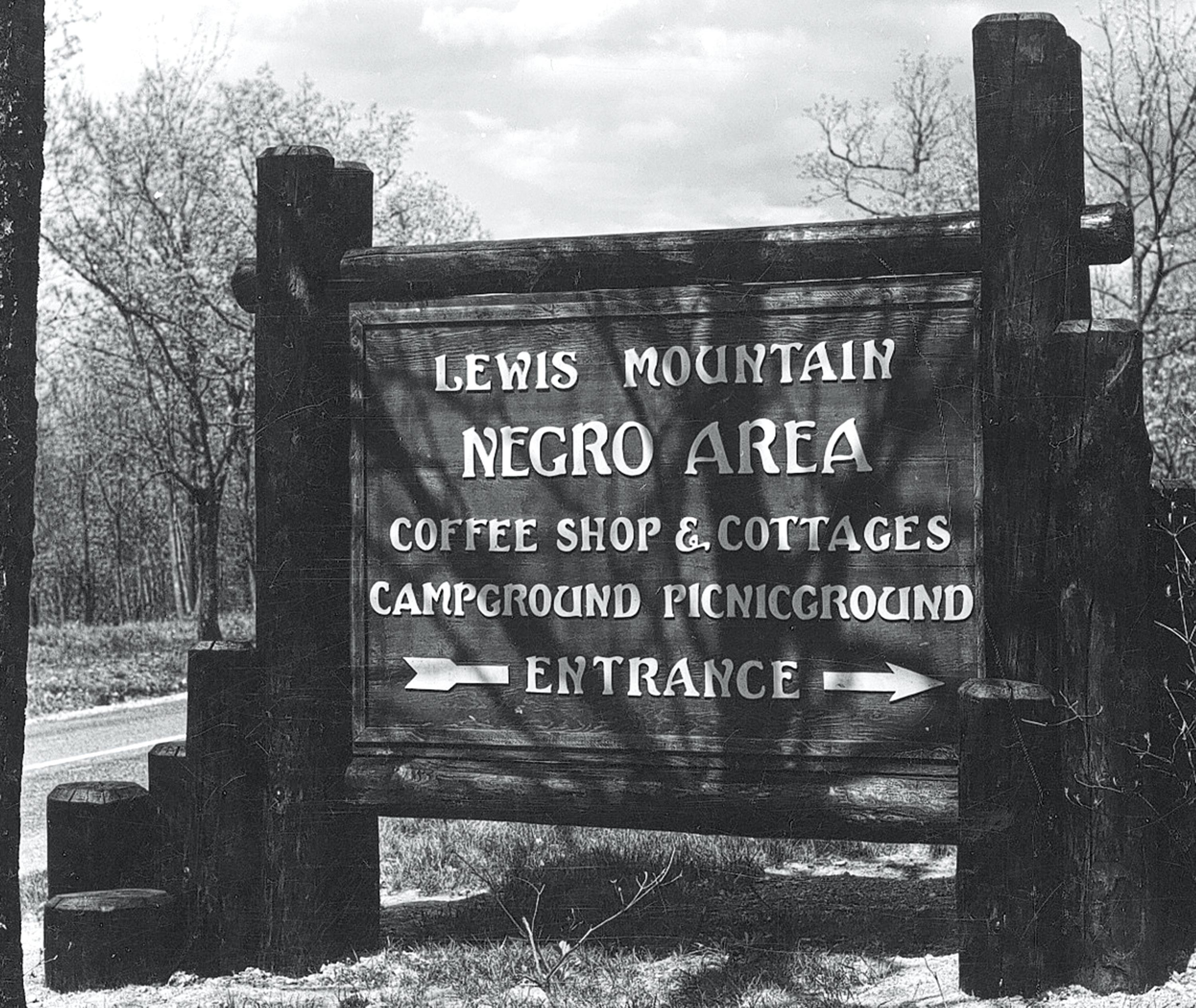 Sign in Shenandoah National Park
