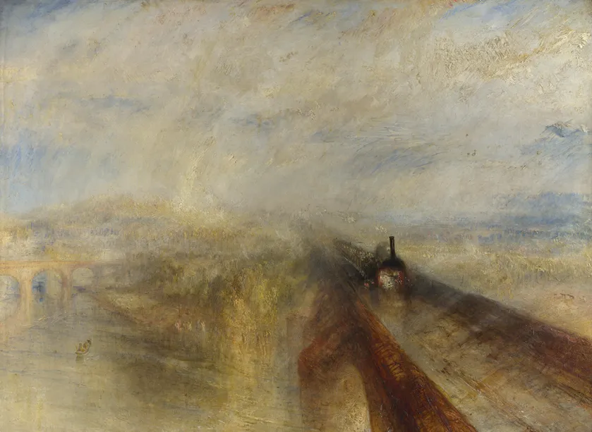 William Turner, Pluie, Vapeur et Vitesse, huile sur toile, 1844