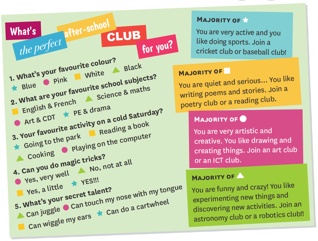 What's the perfect after-school club for you?