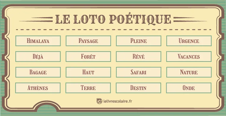 carte loto poétique
