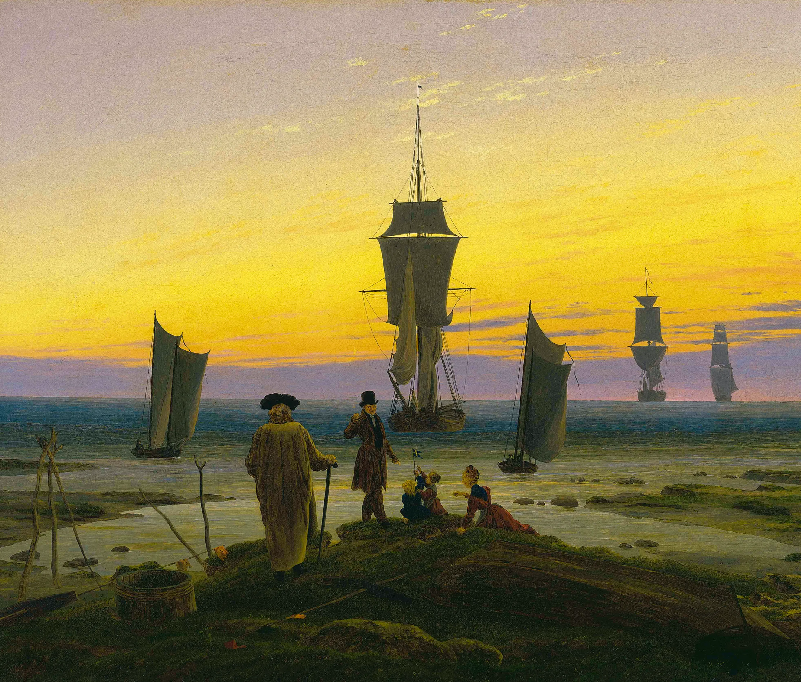 Caspar David Friedrich, Les Âges de la vie, huile sur toile, 1834