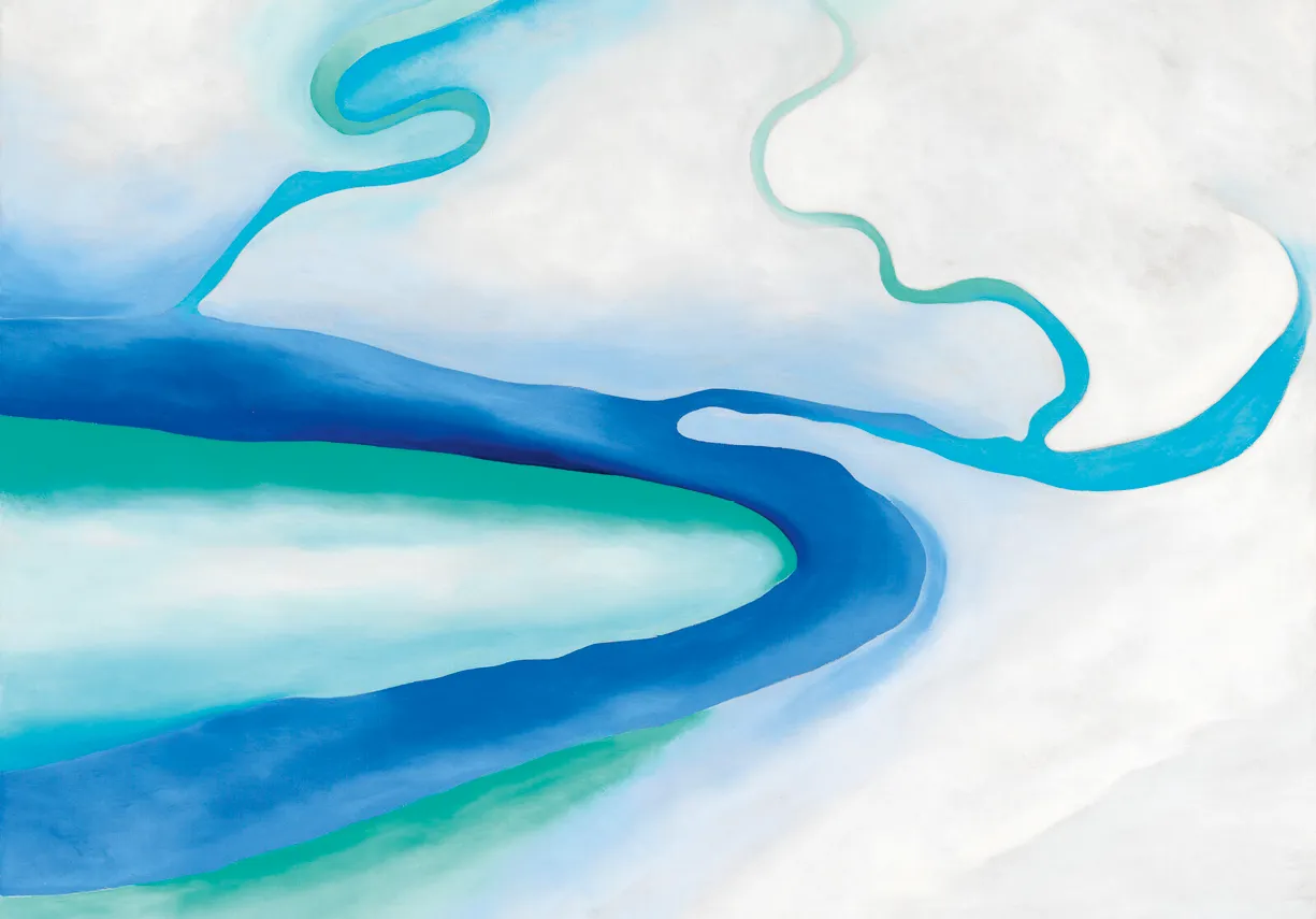 Peinture de Georgia O'Keeffe, It Was Blue and Green, 1960