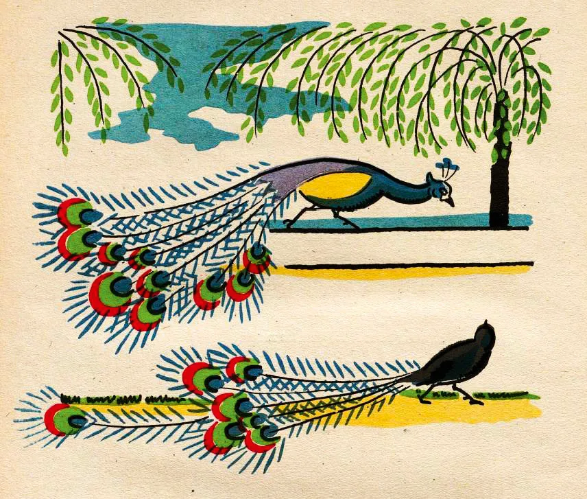 Illustration d'André Hellé pour les Fables de Jean de La Fontaine, 1946