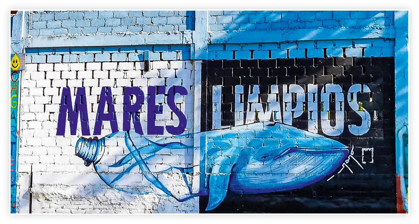 Mers propres, peinture murale, Puerto Escondido (Mexique), 2023