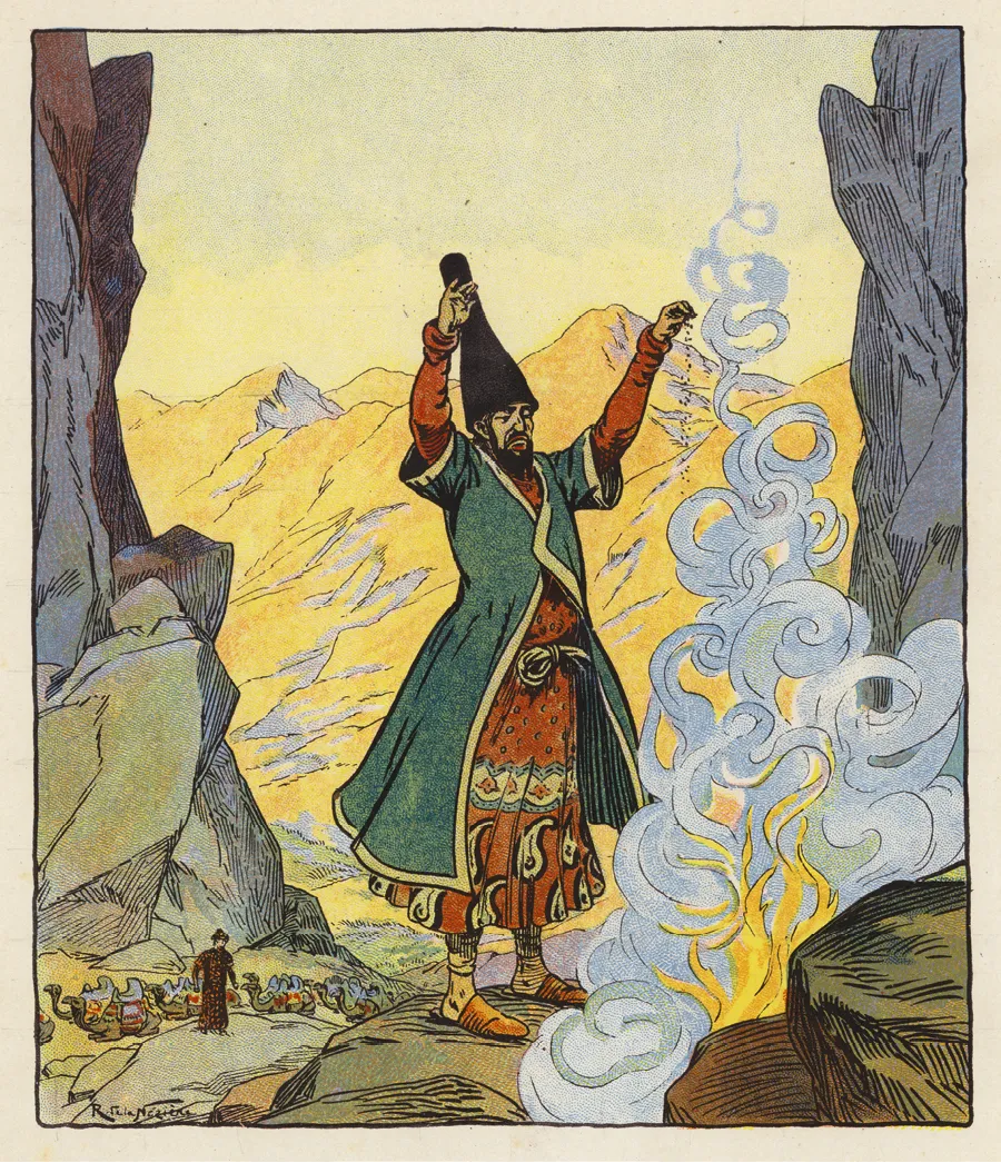 Illustration de Raymond de la Nézière pour Les Mille et Une Nuits, lithographie, vers 1932.