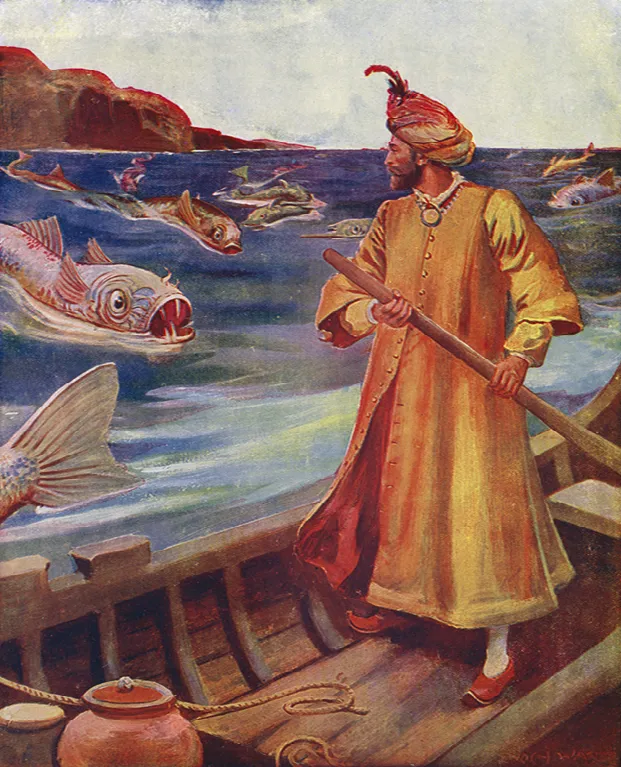 Illustration d'Enoch Ward pour Sindbad le marin