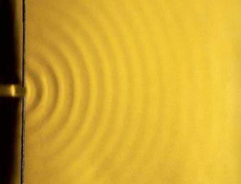 Photographie de la propagation d’ondes progressives périodiques