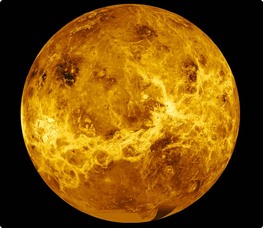 Vue globale de la surface de Vénus