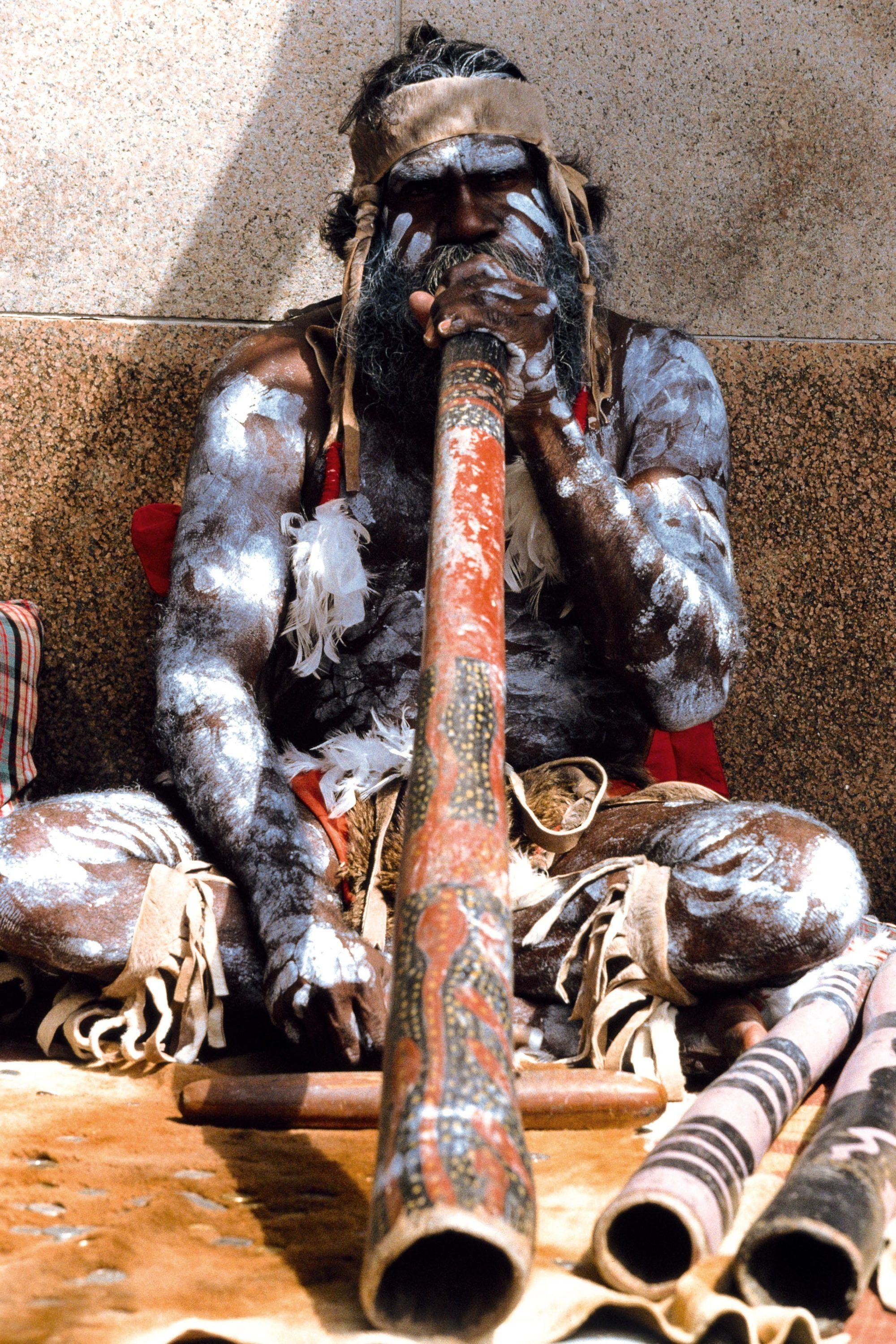 A didgeridoo player, Australia