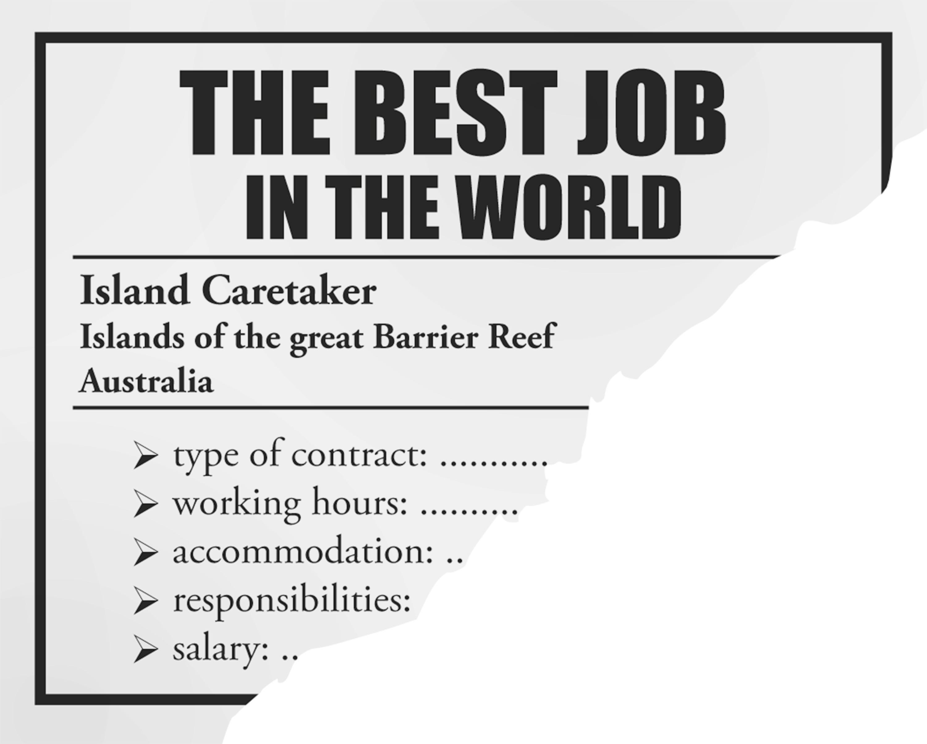 The best job in the world