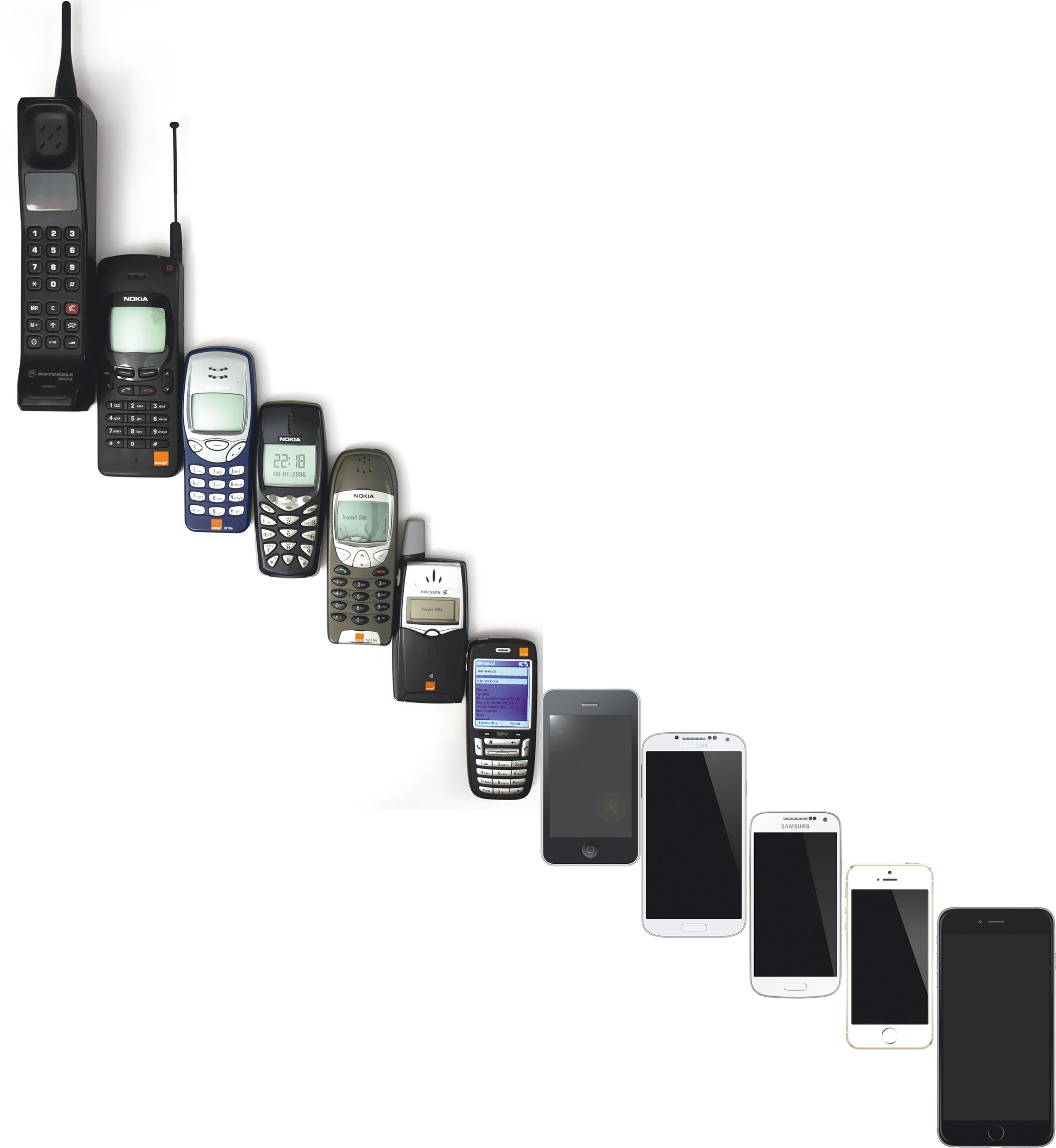 Évolution des téléphones portables
