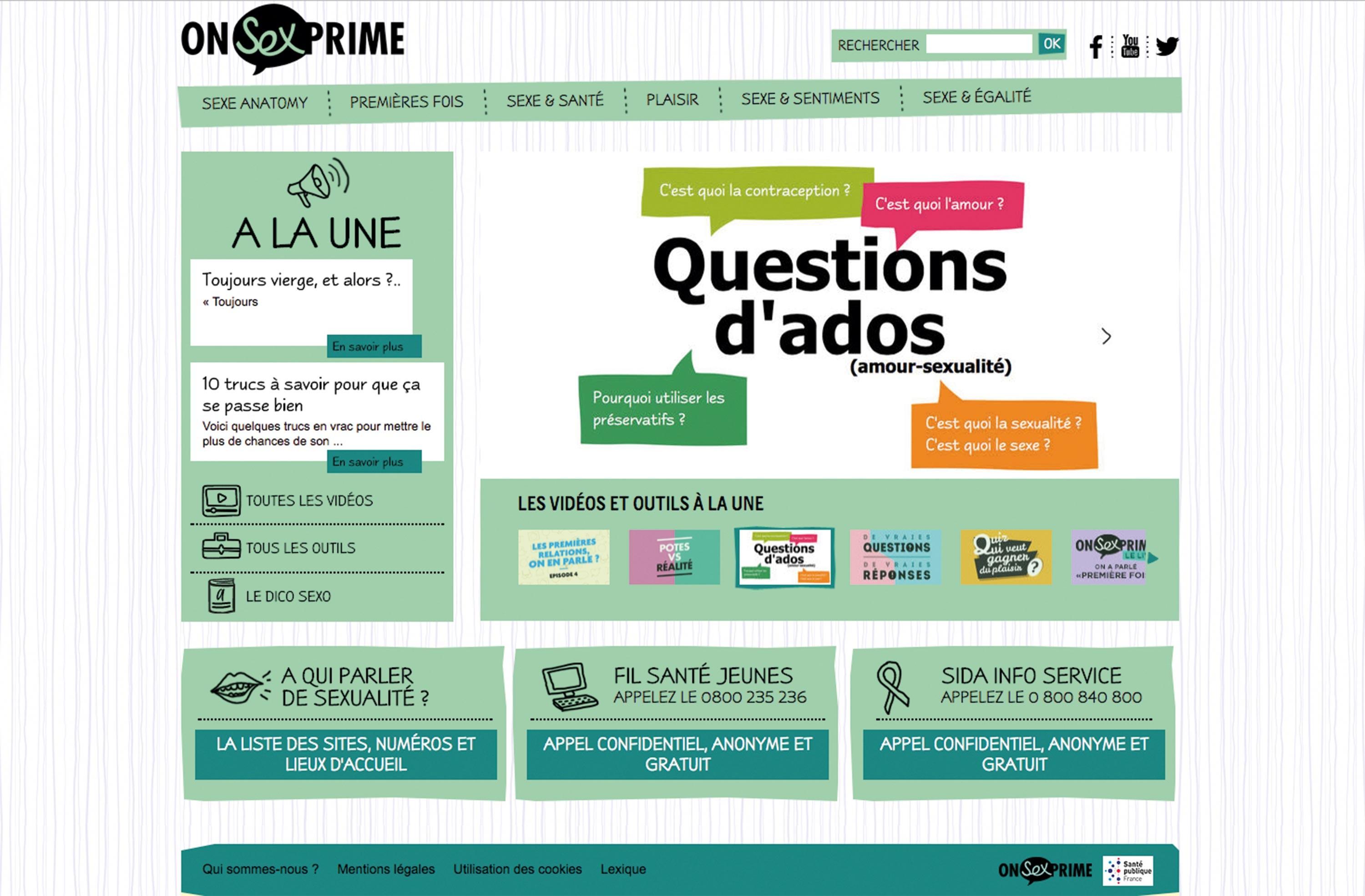 <stamp theme='svt-green1'>Doc. 1</stamp> Le site internet onsexprime.fr.