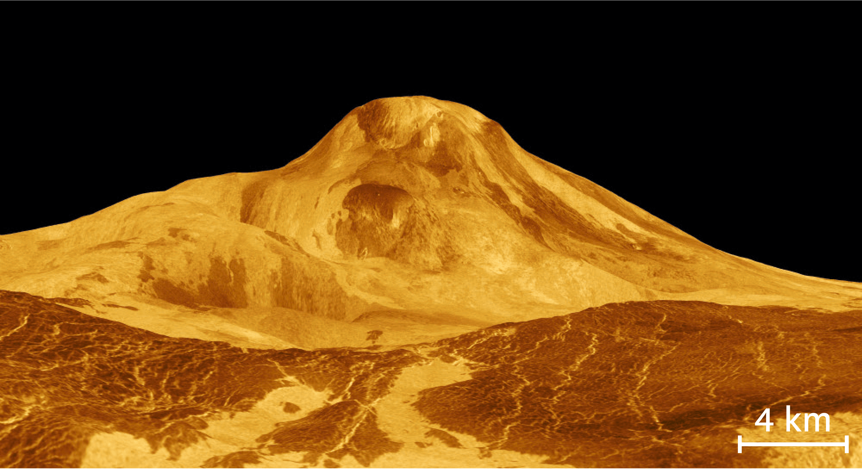 <stamp theme='svt-green1'>Doc. 4</stamp> Une image de la surface de Vénus à partir des données de la sonde spatiale Magellan.