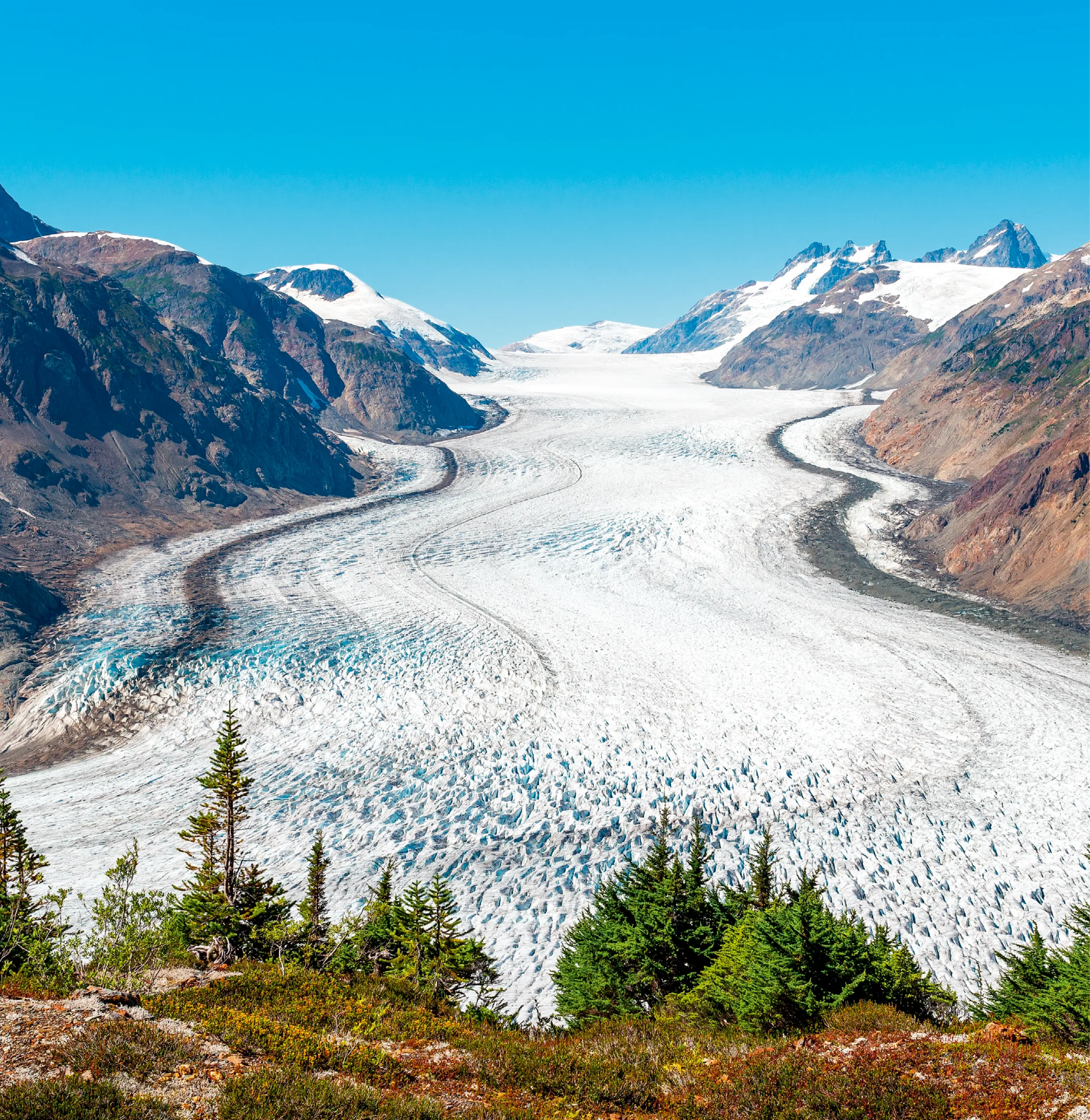 Le Salmon Glacier près de Stewart au Canada.