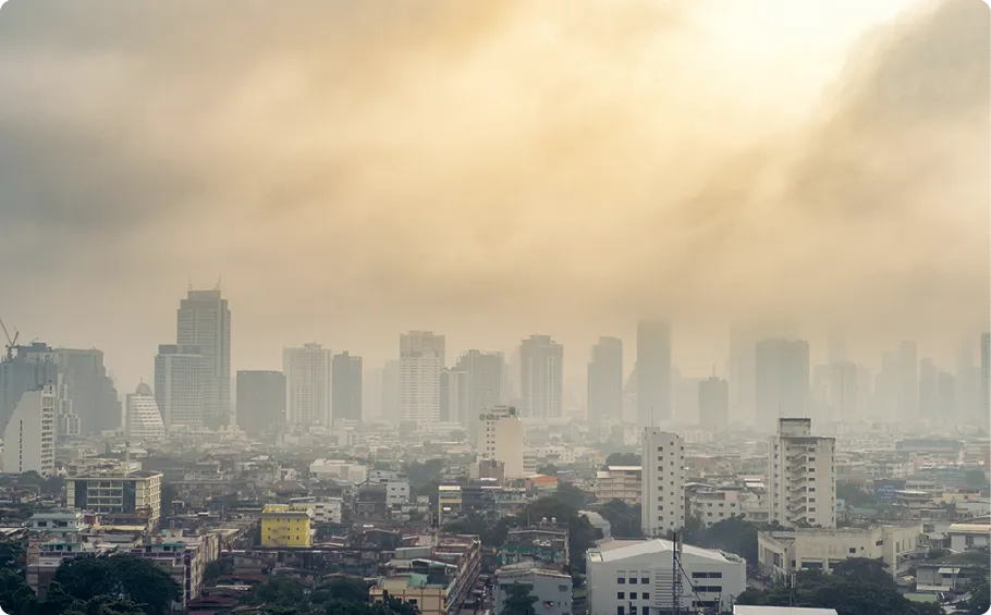 Une ville polluée