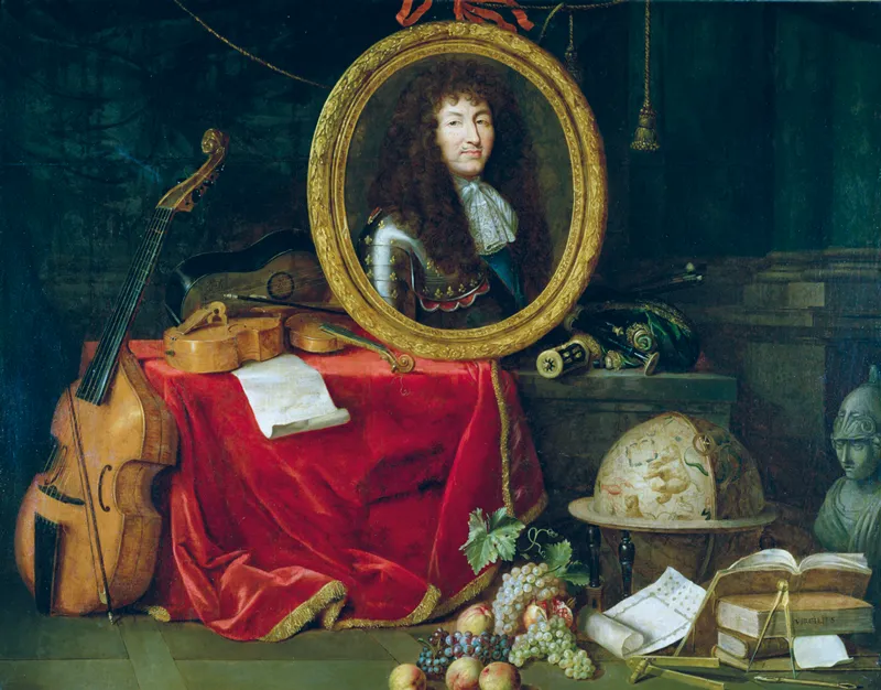 Jean Garnier, Allégorie à Louis XIV, protecteur des Arts
et des Sciences, 1672, huile sur toile