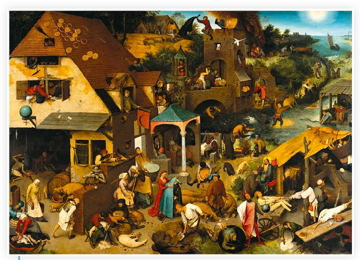 Pierre Brueghel l'Ancien, Les Proverbes flamands, 1559.