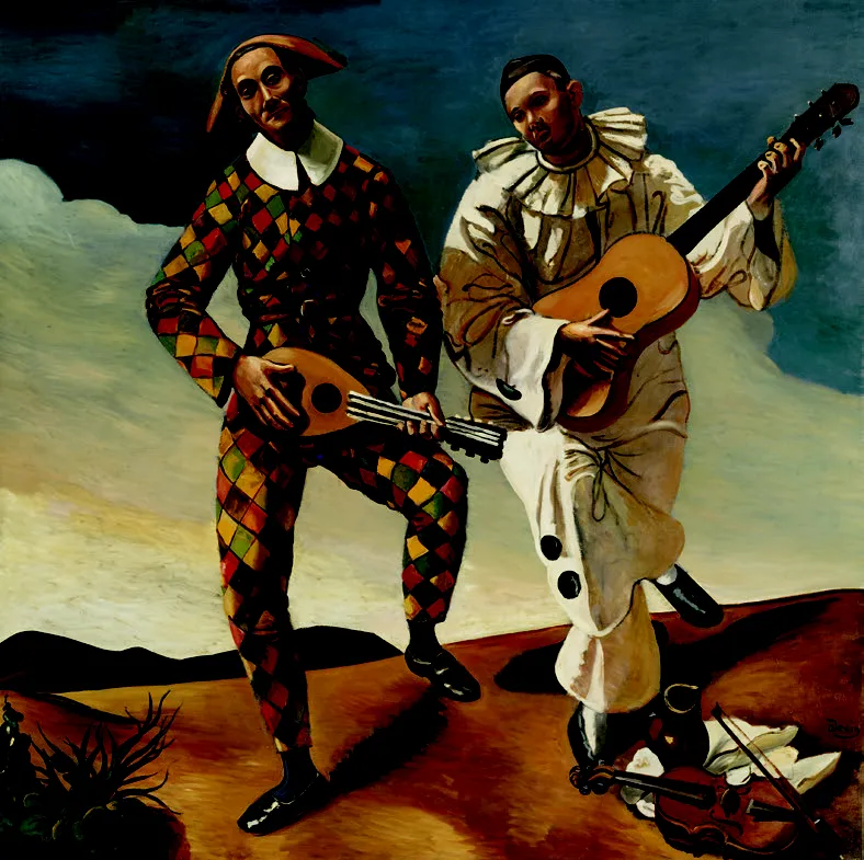 André Derain, Arlequin et Pierrot, XXe siècle, musée de l'Orangerie, Paris.