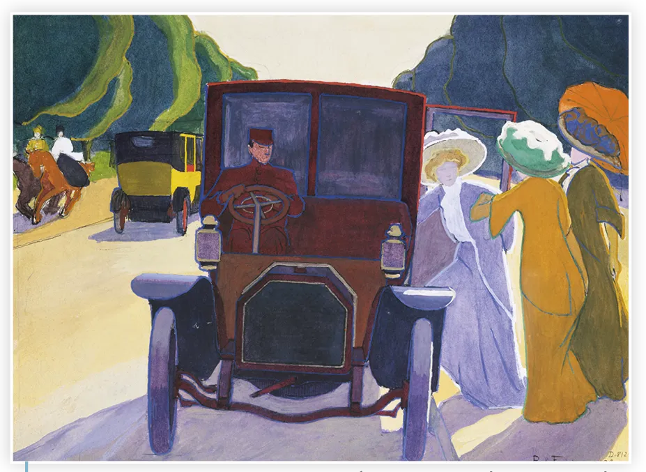 Roger de La Fresnaye, L'Allée des Acacias, au bois de Boulogne, 1908, musée Carnavalet, Paris.