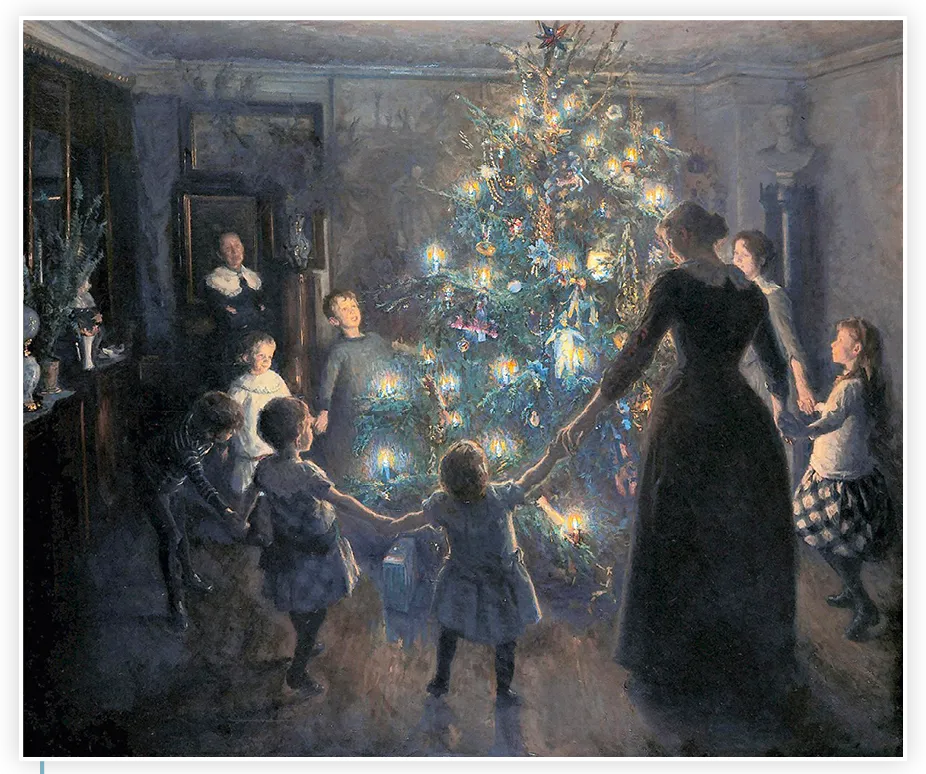 Viggo Johansen, Joyeux Noël, huile sur toile, 1891.