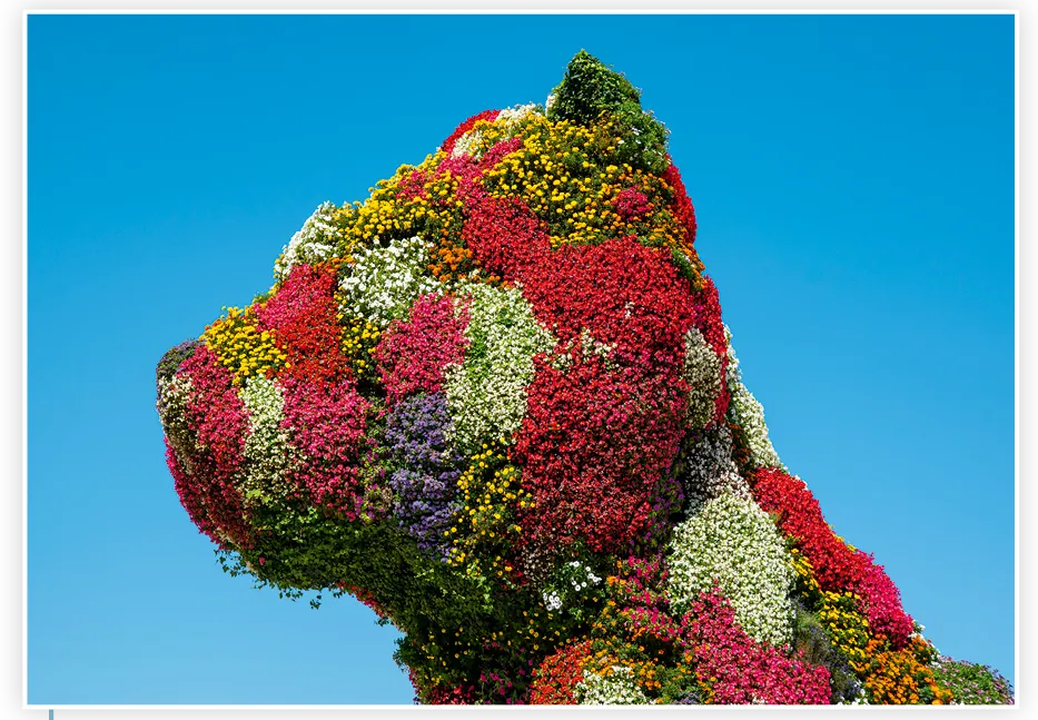 Jeff Koons, Puppy, 1992, musée Guggenheim, Bilbao (Espagne).