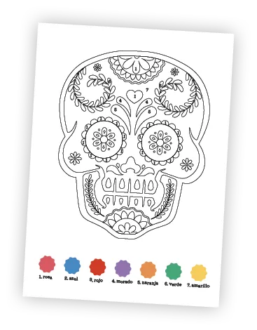 coloriage magique calavera