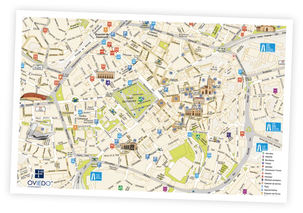 Mapa de Oviedo