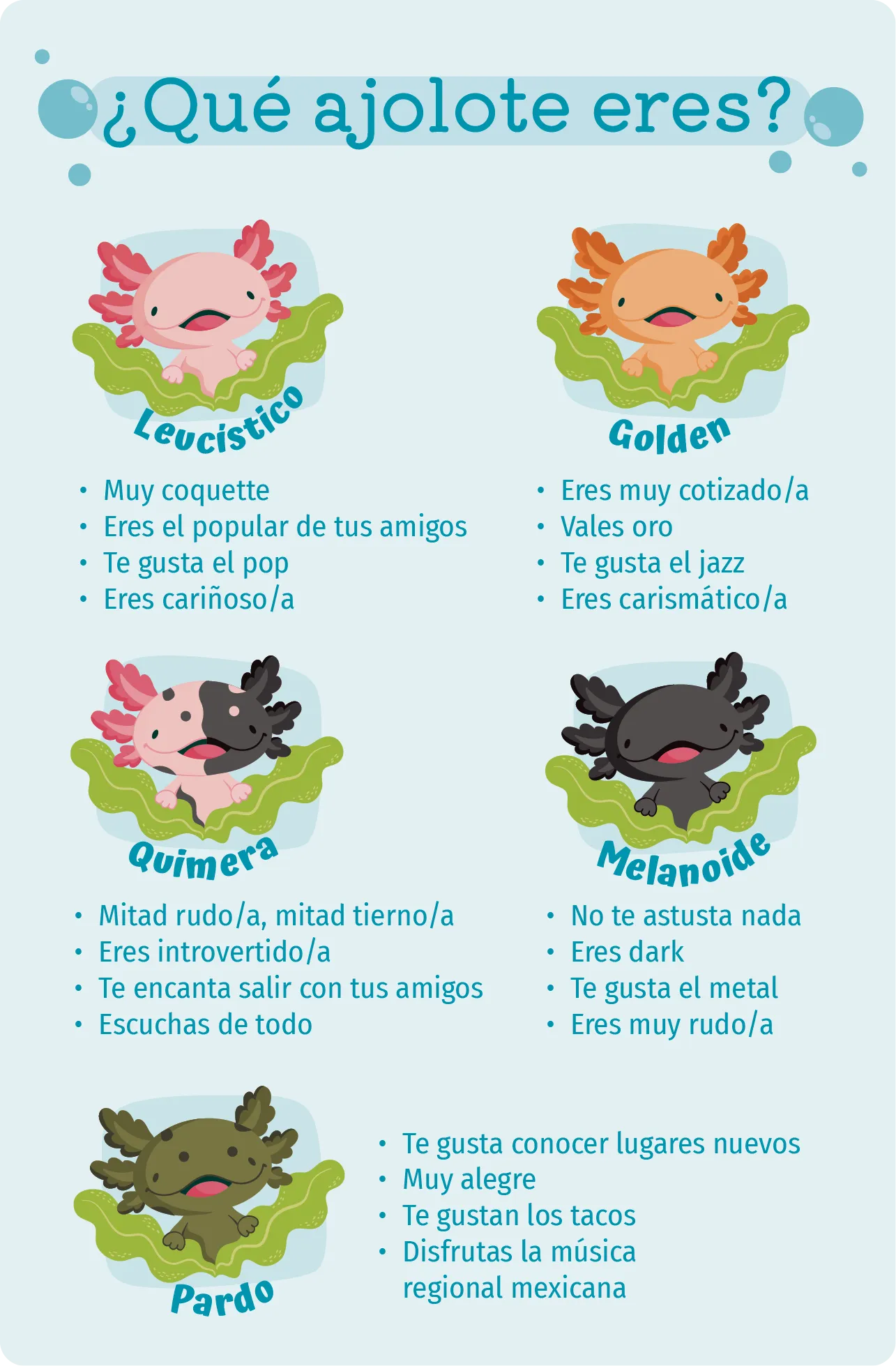 ¿Qué ajolote eres?