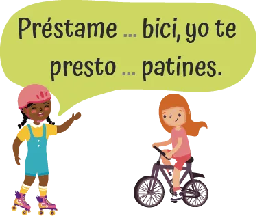 une fille en rollers et une fille à vélo