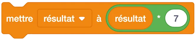 mettre résultat à résultat * 56