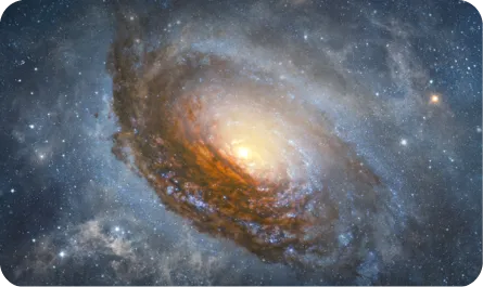 Une galaxie spirale dans l'espace