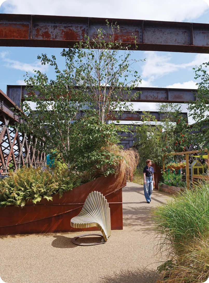 Castlefield viaduct in Manchester, 2024.