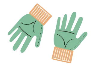 illu gants de jardinage