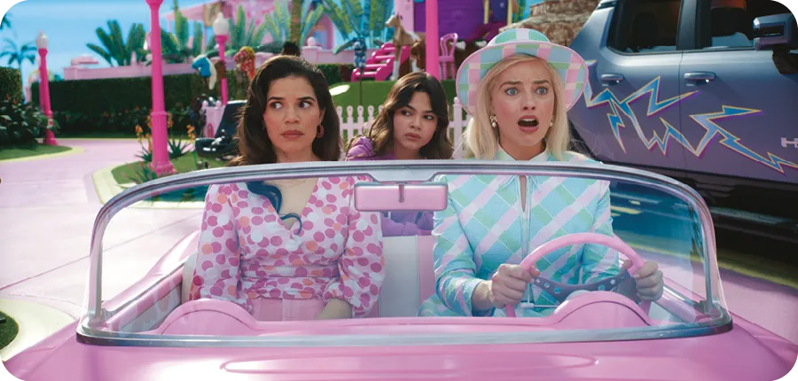 Still from Barbie, directed by Greta Gerwig, 2023.