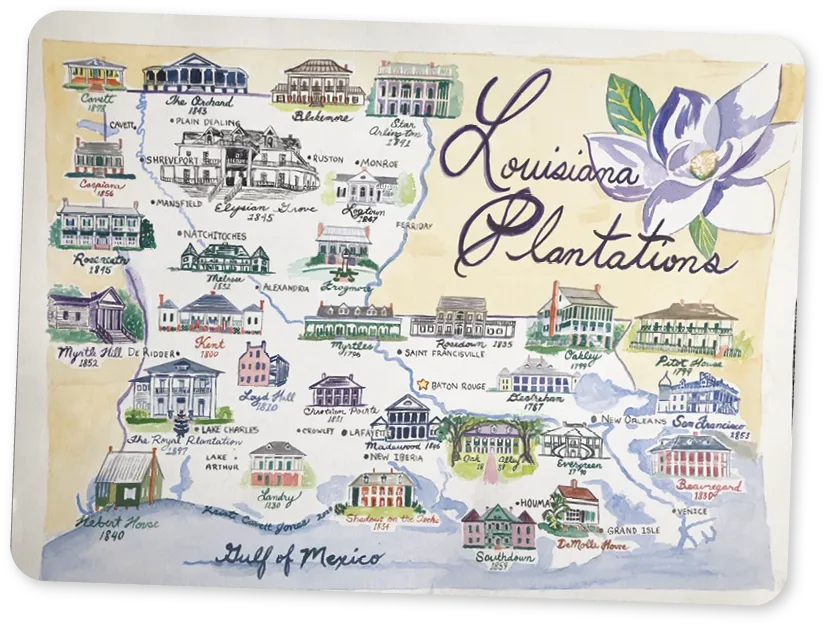 Carte de la Louisiane