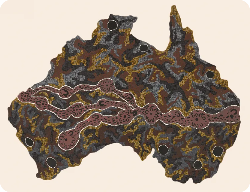 Seven Sisters Songline (1994) by Josephine Mick.
