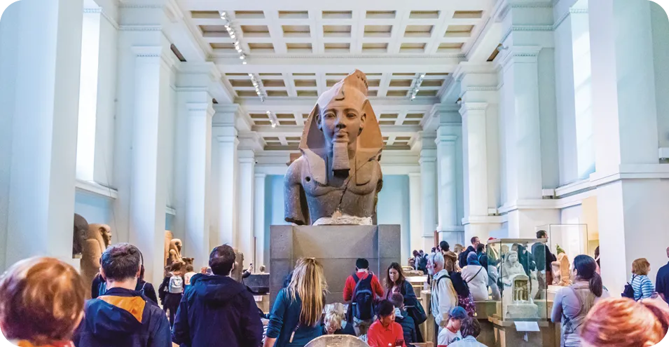 Interiors of the British Museum in London, United Kingdom.
